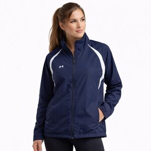 Under Armour Navy Blue Full Zip Track Jacket – Lightweight Athletic Layer